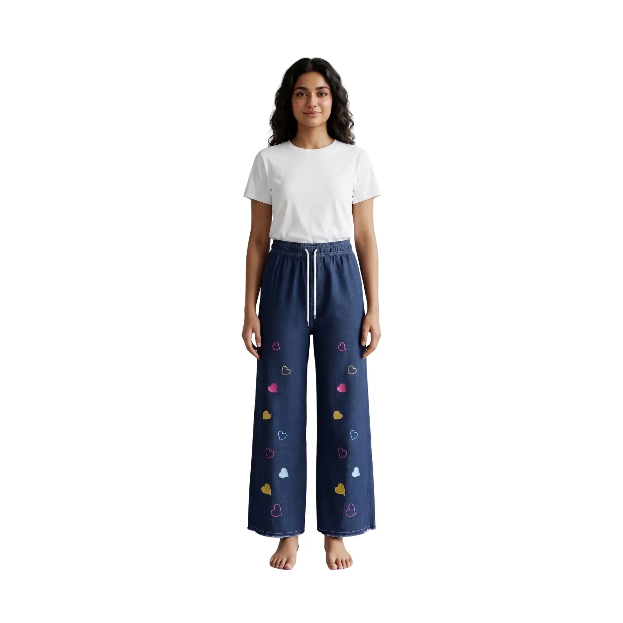 HeartPop Denim Lounge Pants | Comfortable & Stretchable ABHSILA