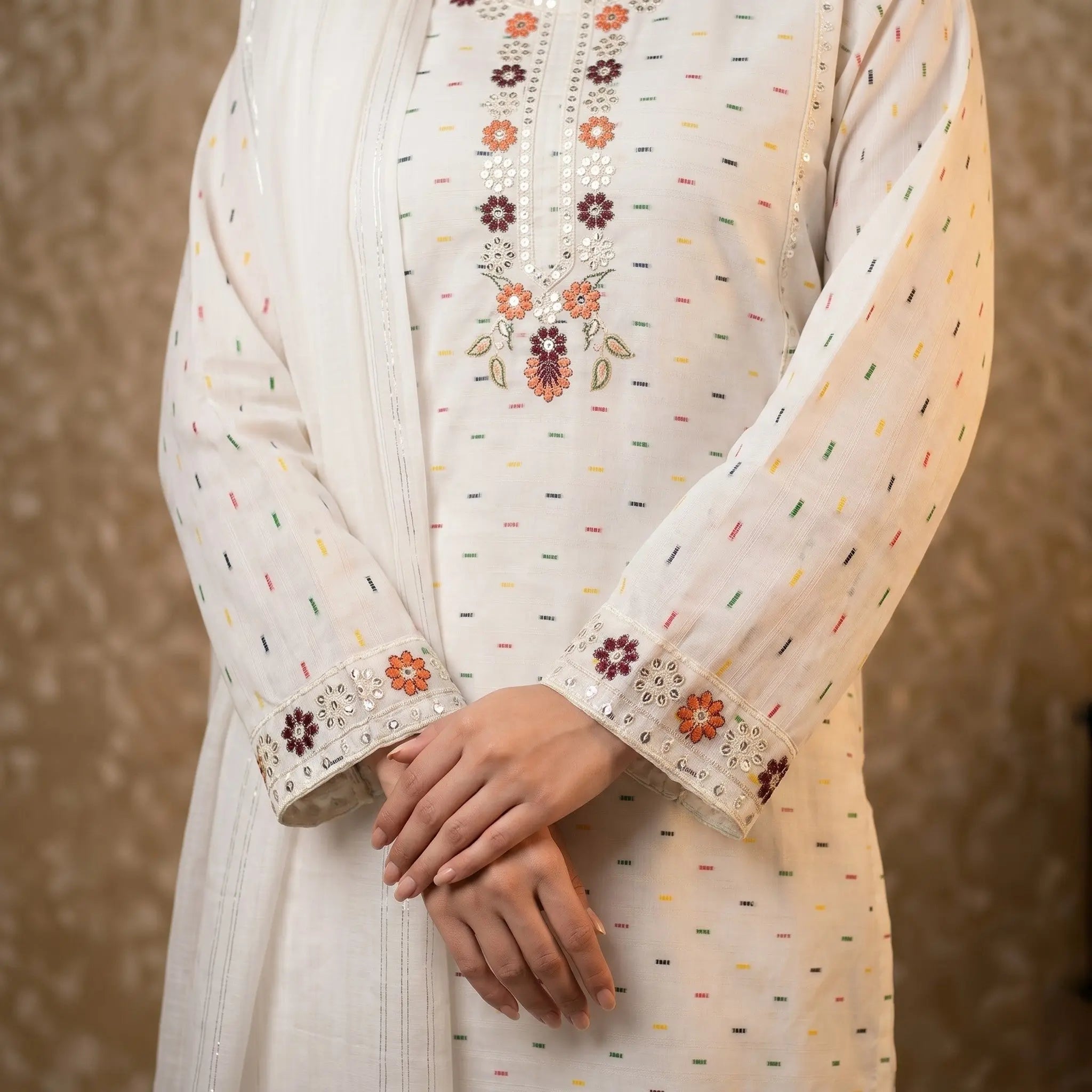 The Embroidered Bloom Set | 3 Piece Suit | Ready To Wear ABHSILA