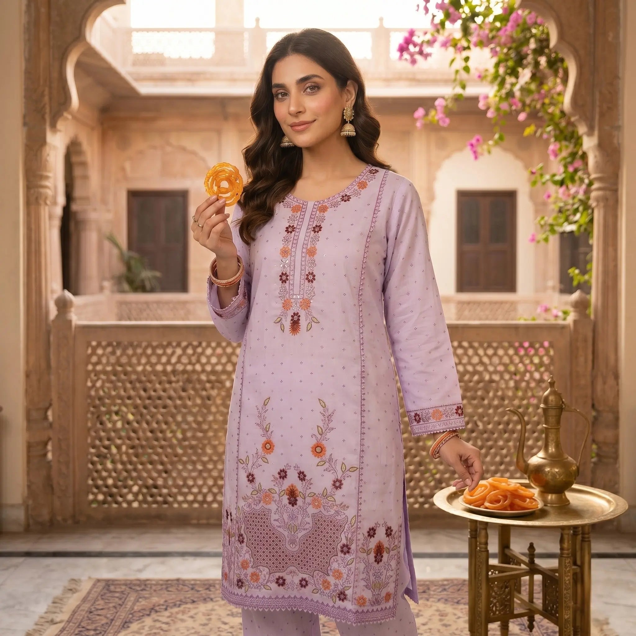 The Embroidered Bloom Set | 3 Piece Suit | Ready To Wear ABHSILA